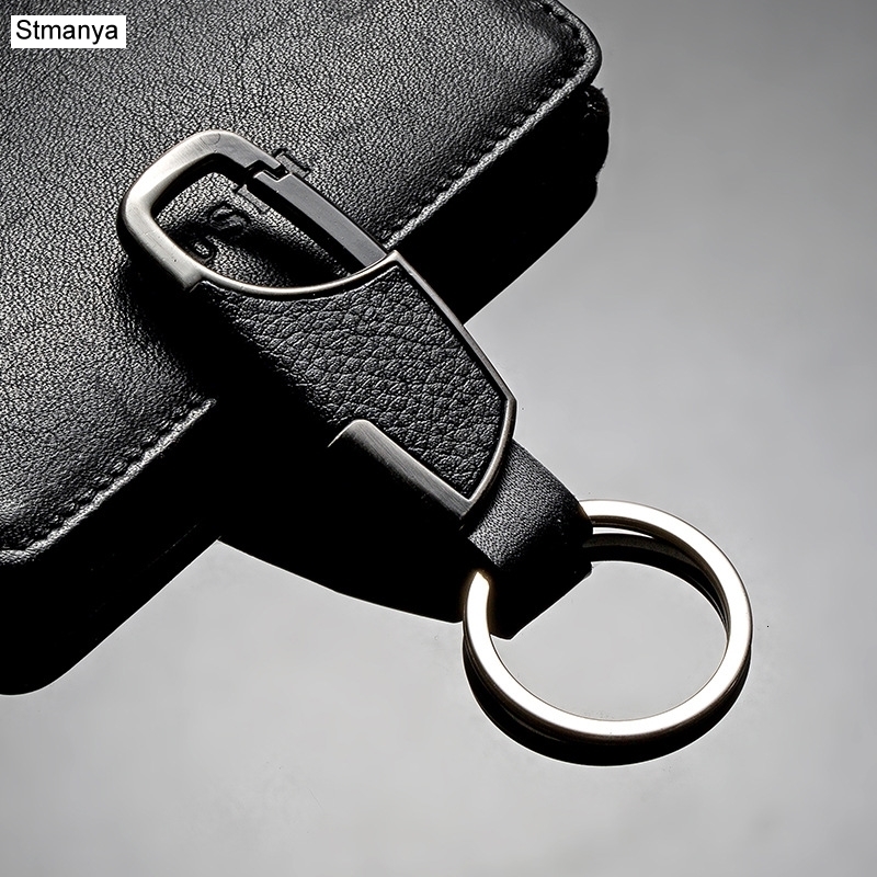 

New Fashion Car Keychain Men And Ladies Leather Waist Hanging Key Chain Metal Key Ring Key Holder For Party Gift