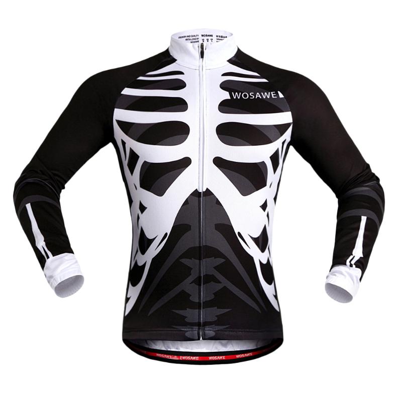

Unisex Quick-drying Sportwear Cycling Jersey Breathable Polyester Cycling Jacket w/ Reflective Strip for Night Riding Safety, As pic