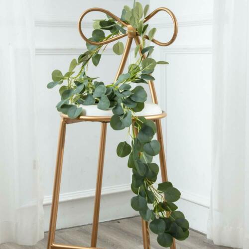 

Artificial Eucalyptus Garland Faux Silk Leaf Vine Greenery Flower for Home Party Wedding Wall Decor, Leaf rattan
