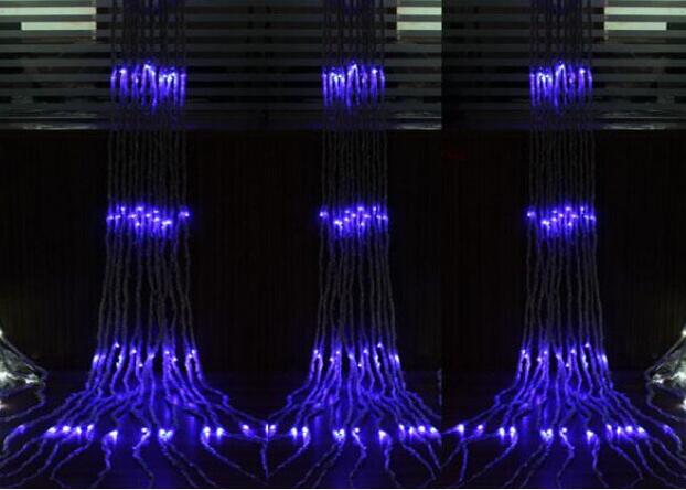 

WIDE 6m x HIGH 3m 640LED Christmas Wedding Party Background Holiday Running Water Waterfall Water Flow Curtain LED Light String Wa265H