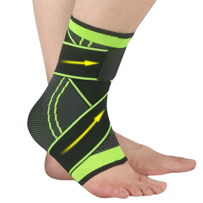 

Fitness Ankle Support Elastic Ankle Brace Belt Protector Foot Bandage Sports Sprain Guard Band Heel Protection with Strap Belt, Green