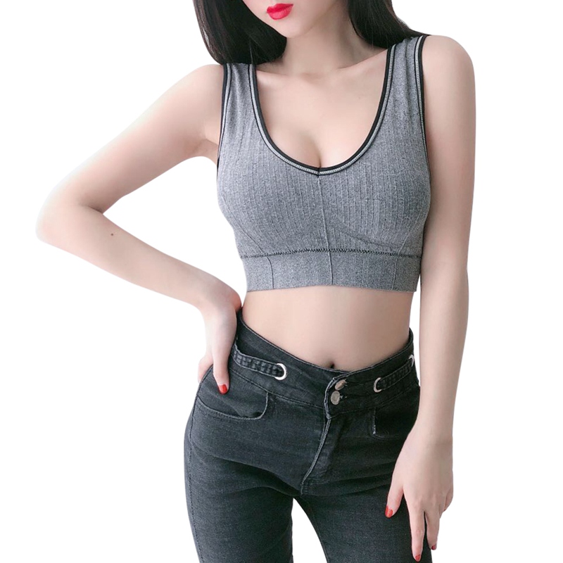 

Fashion Summer Vest Short U-shaped Halter Suspender Underwear Seamless One-piece Sports Wrapped Chest Bra For Women New