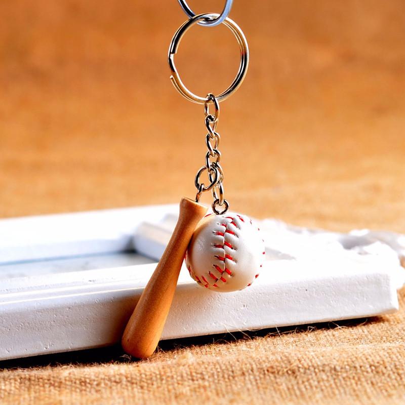2020 Lovely Mini Baseball Keychains Baseball Bat Keyrings For Sports