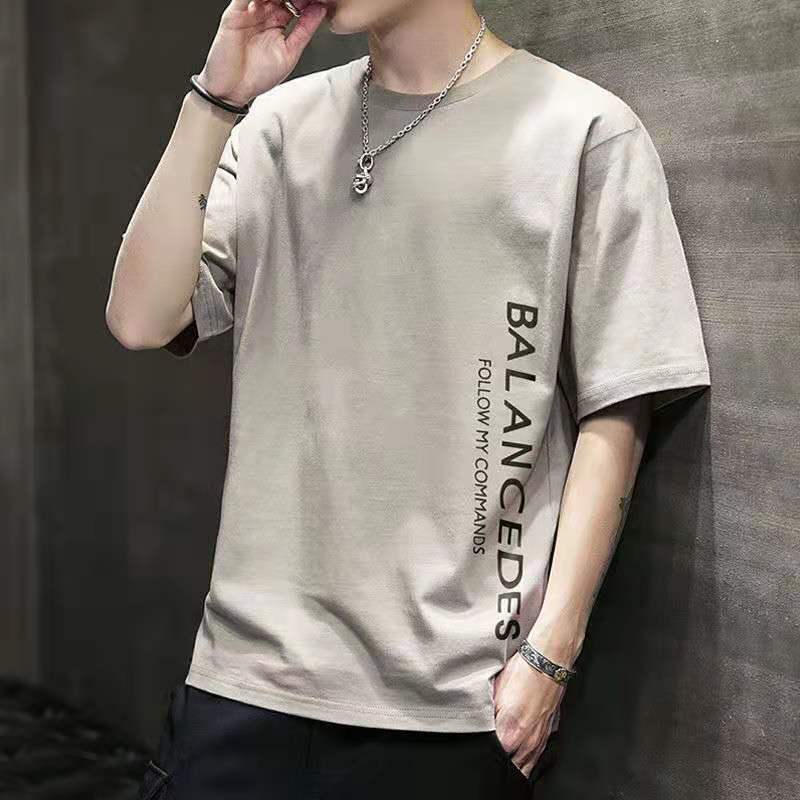 

Boys short-sleeved T-shirt 2020 new trend casual printing loose short-sleeved summer new bottoming shirt clothes youth, White;black