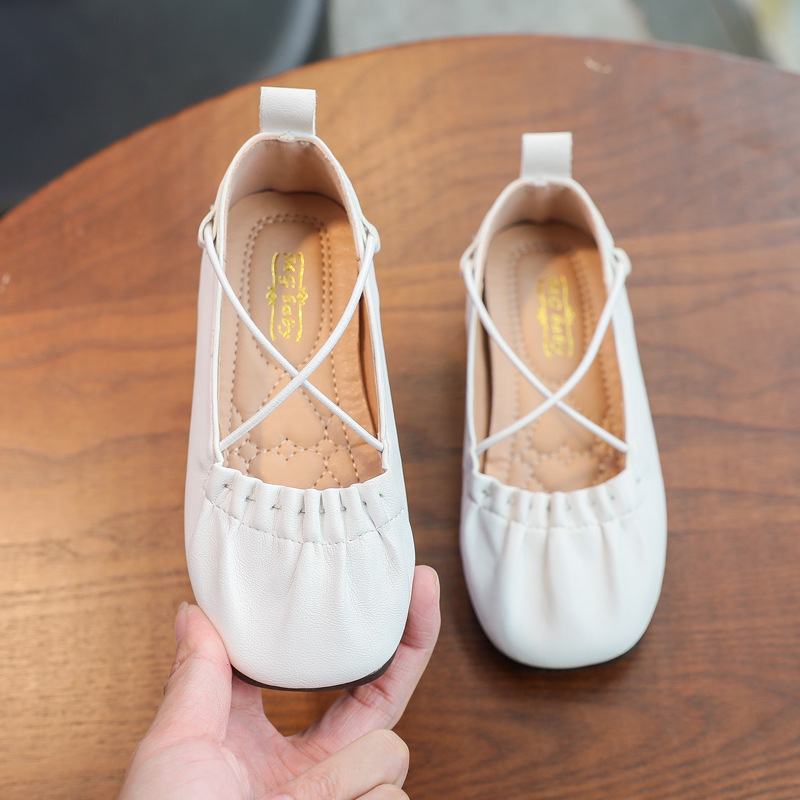 

Kids Shoes 2020 New Spring Autumn Baby Girls Flats Princess Leather Shoes Female Students Children Wedding Dress D486, Beige