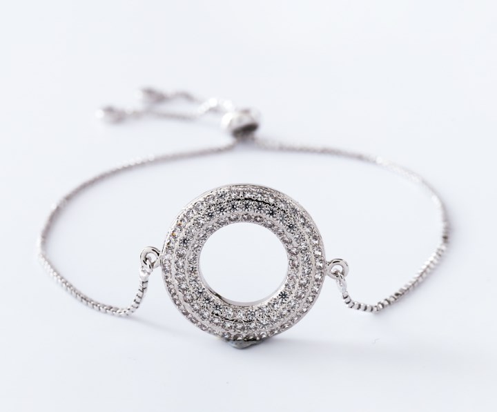 

gold silver Chain micro pave cz Zircon Cubic Zirconia bracelet rope adjusted Macrame round Bangle hd43 Fashion Jewelry