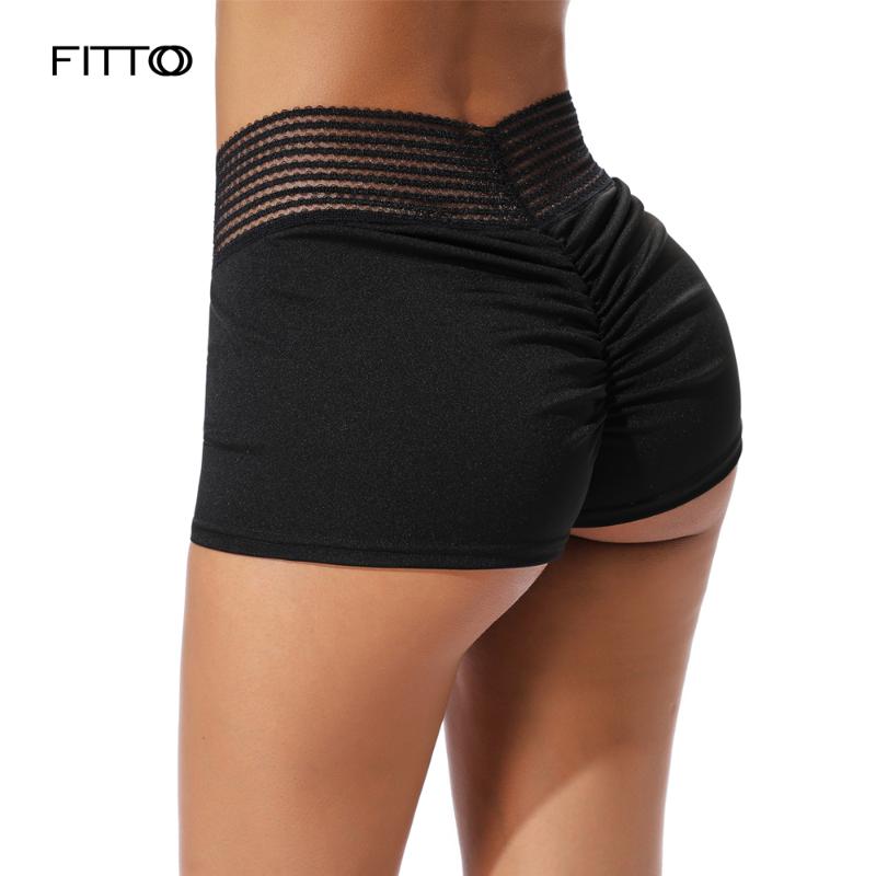 

Push UP Tight Womens Shorts High Waist Sport Fitness Quick Dry Black Ruched Back Short Gym Running Workout Trousers Bottom XL, As pic