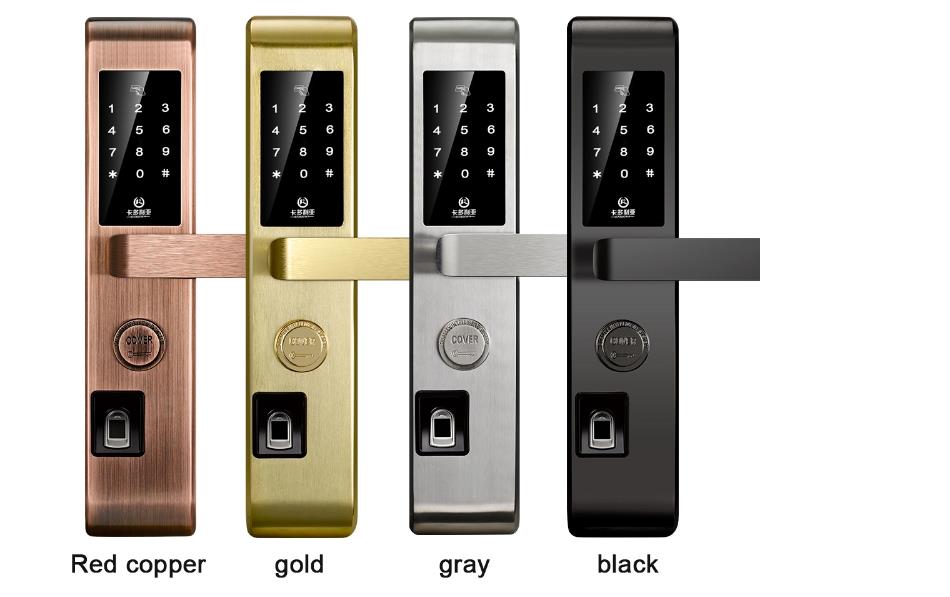 

New SUS 304 Digital Smart APP Bluetooths,password,card,NFC, key Fingerprint Door Lock five in one unlock way