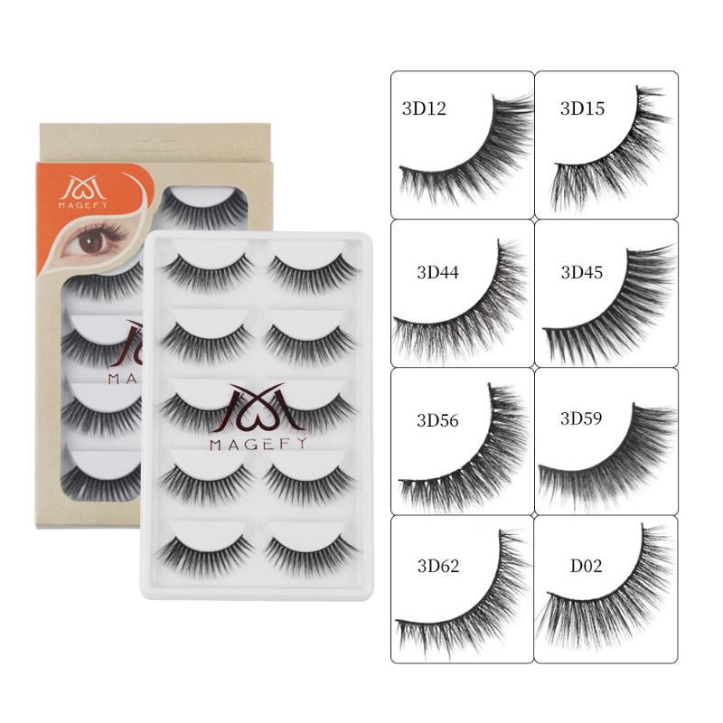 

Eye Lashes Hand Made Natural 5 Pairs fake eyelashes 3d Mink Lashes Soft Dramatic Eye For Makeup Cilios Mink Maquiagem