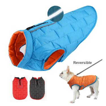 

Dog Clothes French Dog Jacket Winter Pet Clothing Waterproof Reflective Coat ropa para perro For Small Medium Large Big Dogs