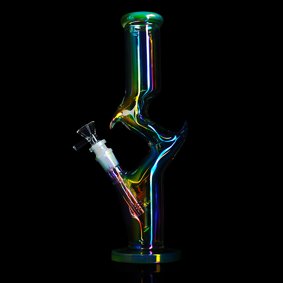 

Tall Bongs Smoking Glass Pipes Hookahs Bubbler Water Pipe beaker glow In The Dark Bong Heady Dab Rigs Downstem With 18mm Bowl