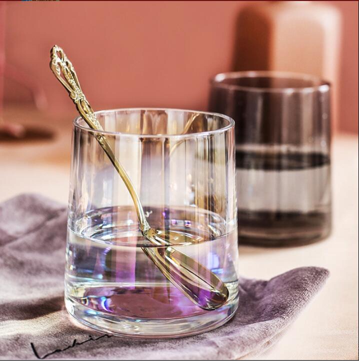 Japanese handmade colorful glass Drinkware family whisky mug thick bottom juice iced drink web celebrity beer cup-image-540379449