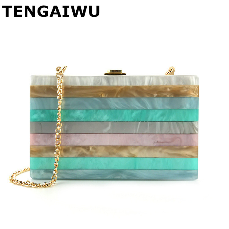

Evening Clutch Bag Women Bags Wedding Shiny Handbags Bridal Metal Clutches Bag Chain Shoulder, As picture