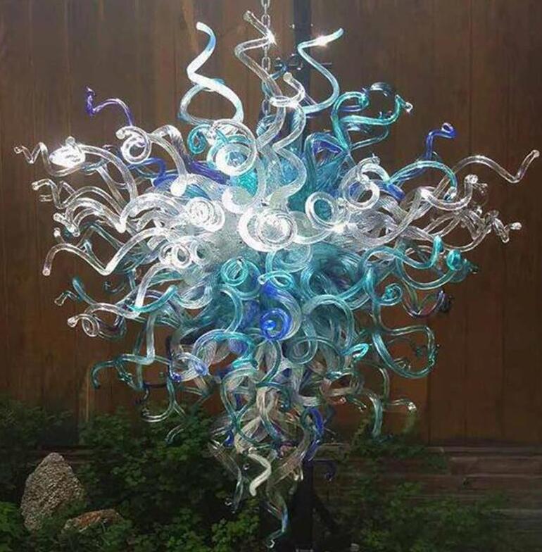 Italian Murano Glass Pendant Chandelier Led Hand Blown Glass Light Fixture Chandelier Lighting for Living Room Home Decorations-image-507277813