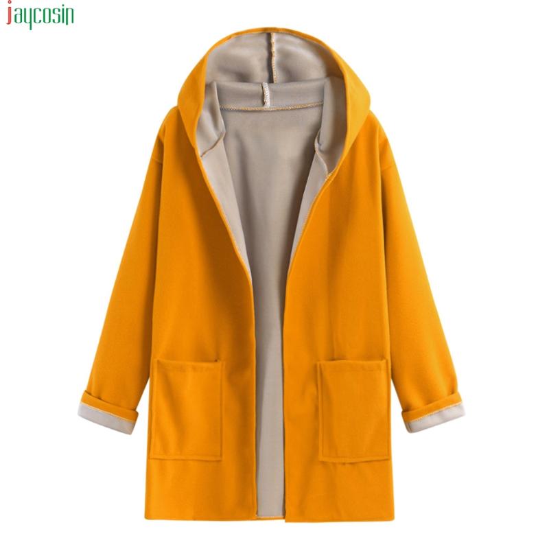 

JAYCOSIN Fahion Women's coats and jackets women plus size Jacket Medium Long Large Size Loose Solid Front Open Coats For Women, Pk