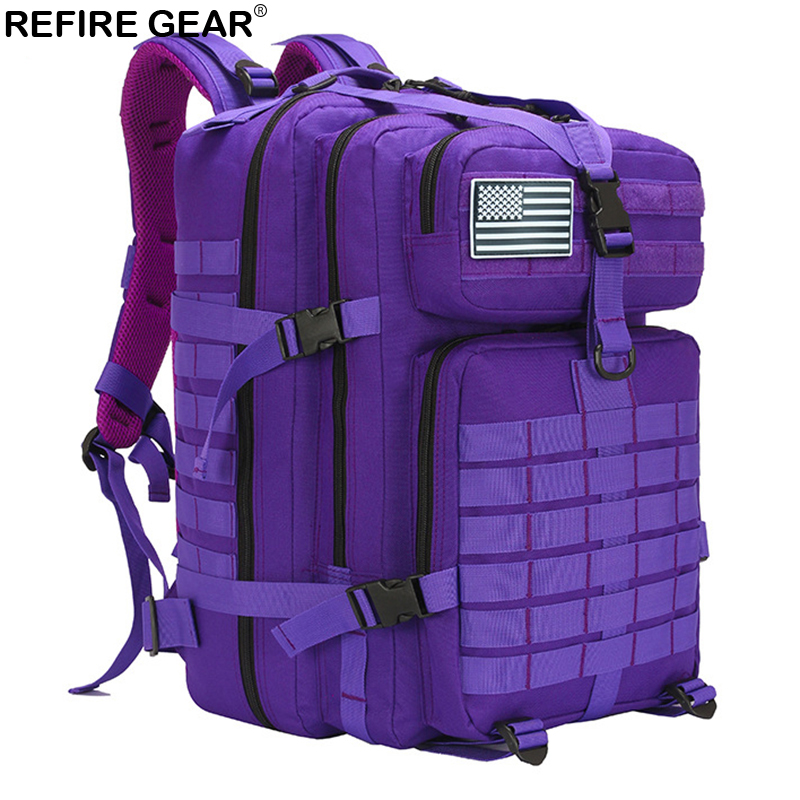 

Refire Gear Outdoor Climbing Backpack Men/Women Large-Capacity Waterproof Molle Bag Fishing Camping Hunting Sports Bag Backpack, Red