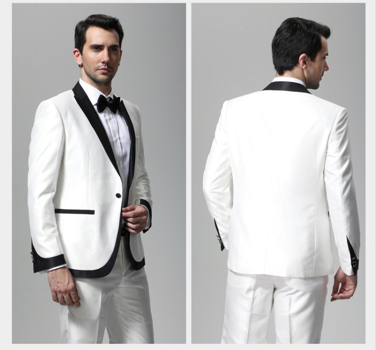

Classic Peak Lapel tuxedos groom wedding men suits mens wedding suits tuxedo costumes de smoking pour hommes men(Jacket+Pants+Tie) 503, Same as image