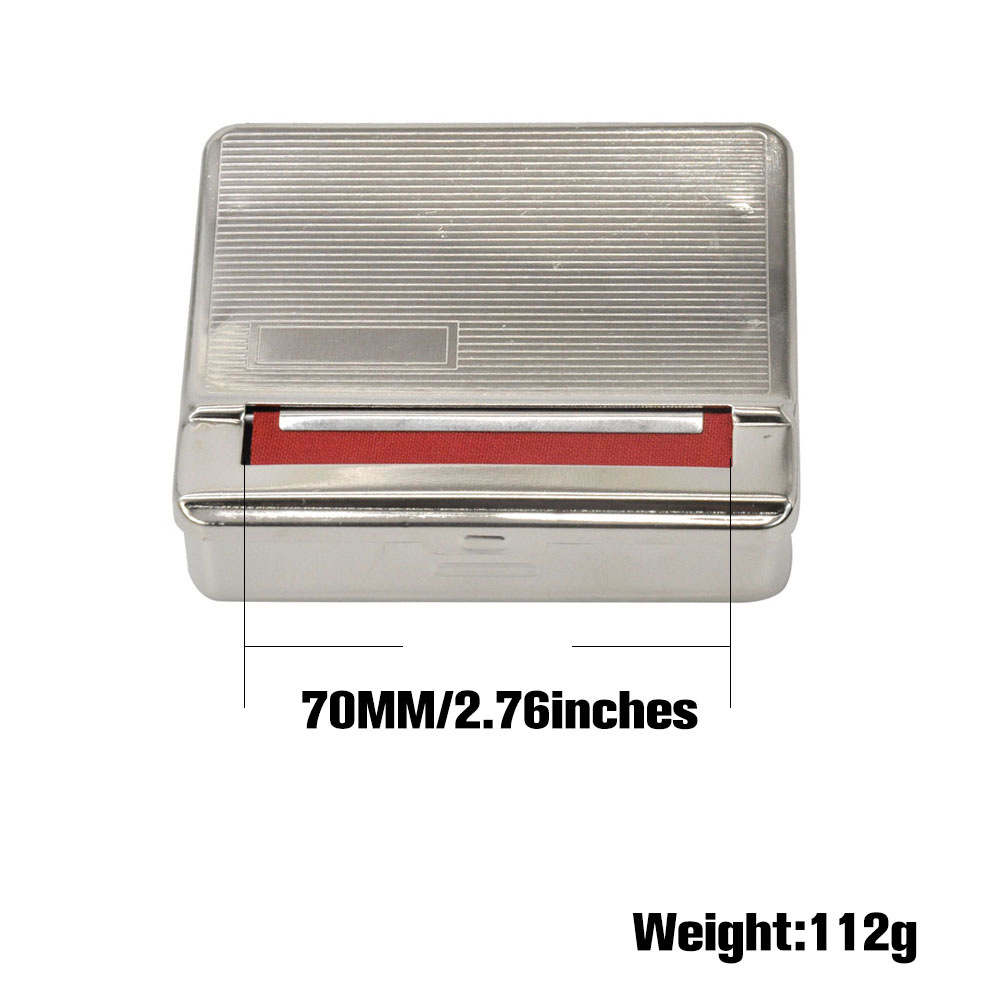 

Metal Rolling Machine Case Hand Roller Cigarette Maker Automatic Roll Box Smoking Accessory Portable Easy to Use