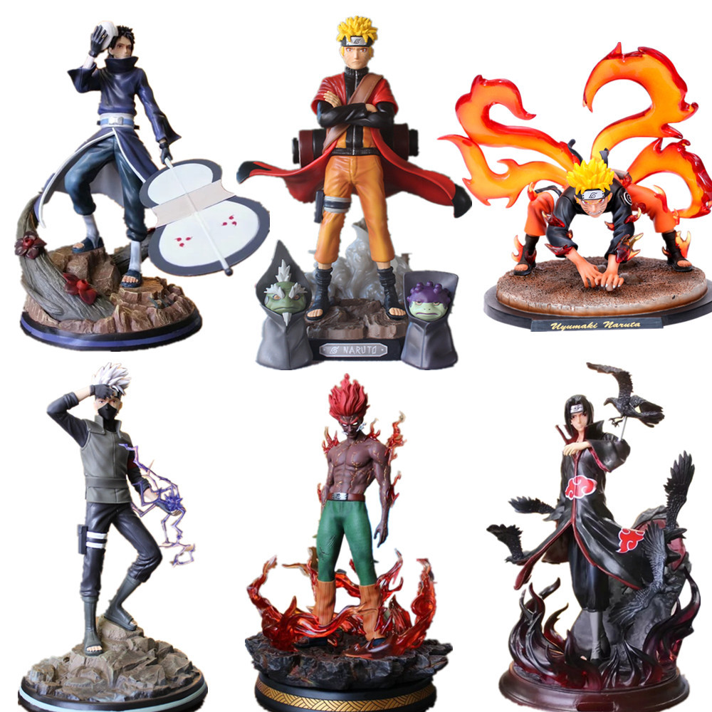 

Naruto PVC Action Figures Statue Obito Guy Kakashi Itachi kyuubi Anime Naruto Shippuden Figurine Uzumaki Naruto Model Toys Gift MX200319