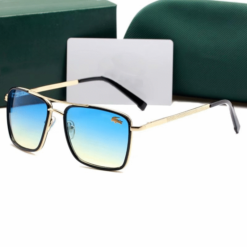 

Luxury Designer Sunglasses For Men Oversized Square Metal Frame Mens Sports Glasses Trendy Crocodiles Fashion Driving Sun Glasses Mirror