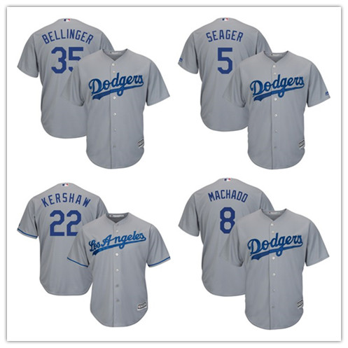 

Los Angeles Dodgers MEN 22 Clayton Kershaw 35 Cody Bellinger Majestic Official Cool Base baseball Jersey, Blue;black