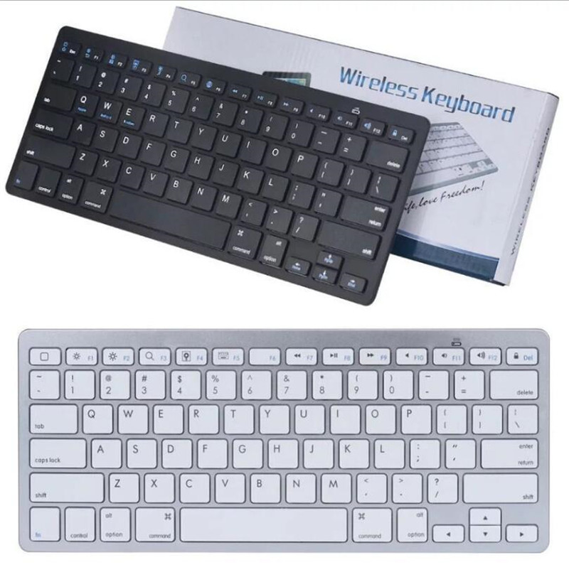 

Ultra Slim Bluetooth Keyboard Mute Tablets and Smartphones For Tablet Wireless Keyboard Style for ios Android Windows PC with retial box