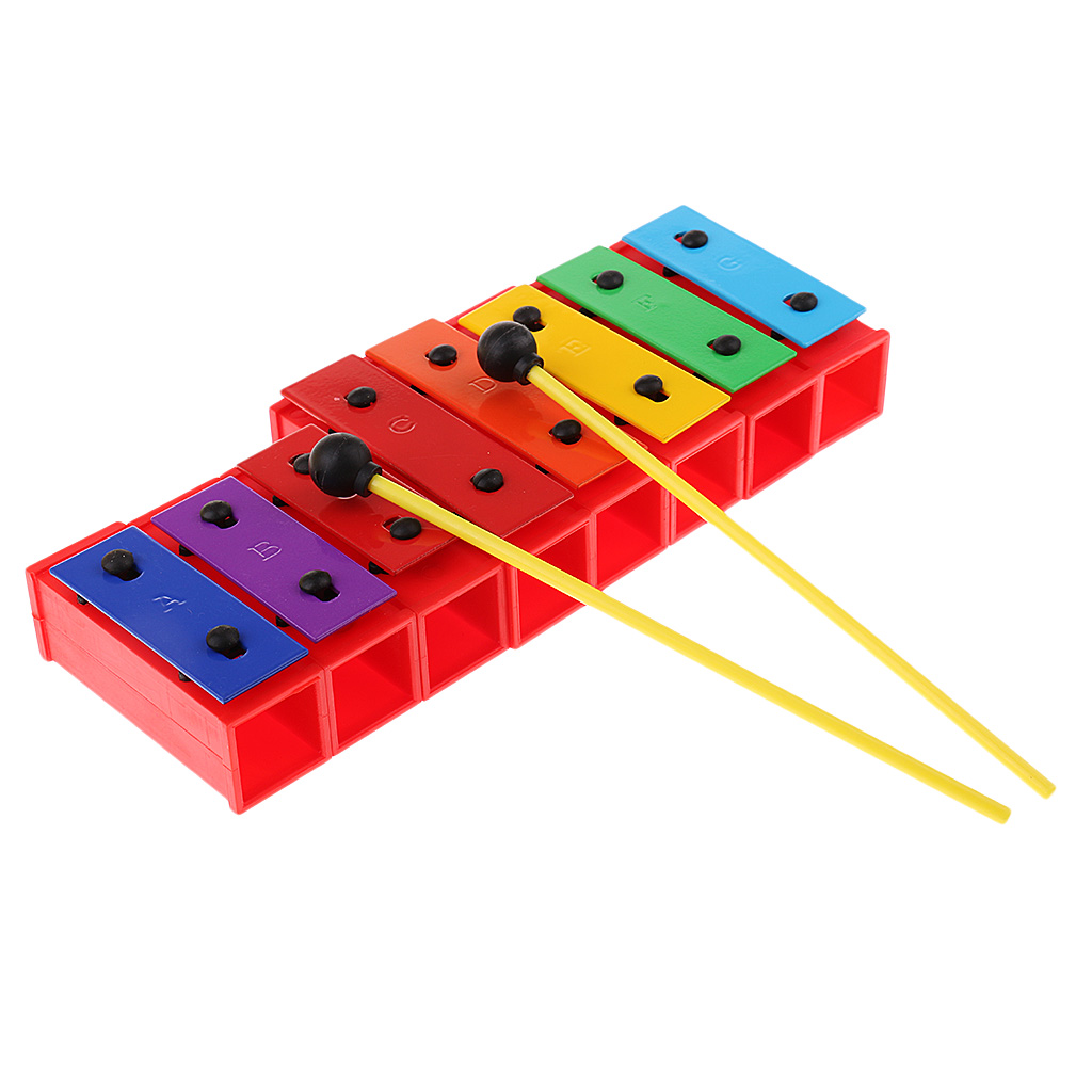 

DIY 8 Notes Xylophone Rainbow Piano Toys Hand Percussion for Kids Baby Toddle Birthday Gift Toys