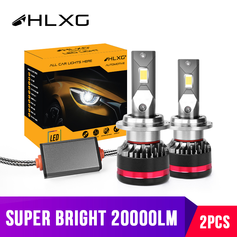 

HLXG H7 LED H11 H8 9005 HB3 9006 HB4 Car headlights D2S LED D4S luces para auto High Low Beam high power 50w 20000lm 6000k