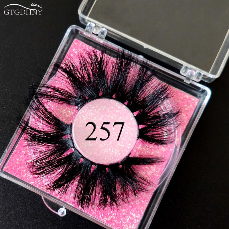 

GTGDHNY Mink Eyelashes 25mm Lashes Fluffy Messy 3D False Eyelashes Dramatic Long Natural Lashes Wholesale Makeup Mink