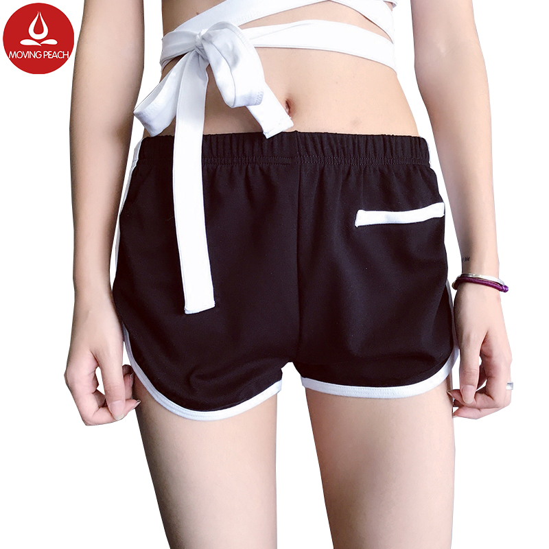 

jogging Running shorts Training Shorts damen gym yoga yoga women COTTON ELASTIC WAIST Loose Waistband APR, Red