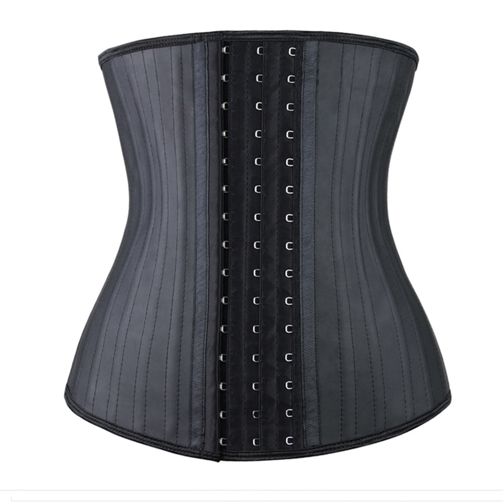 

Women's 25 Steel Boned Latex Waist Trainer Corset Underbust Corsets And Bustiers Body Shaper Plus Size Harness Bustier Corselet J190701, Black