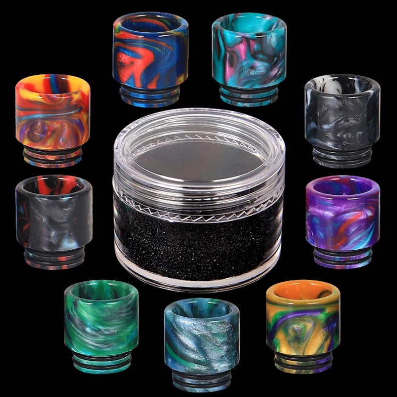 

DHL Free 810 Epoxy Resin Drip Tips For TFV8 Atomizer Tank Cloud Beast Atomizers 810 Mouthpiece Vape Ecig with Acrylic packaging