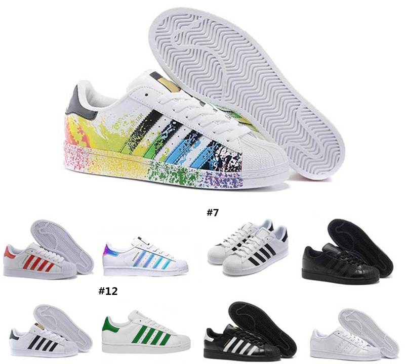 

2021 sell Originals Superstar Running shoes White Hologram Iridescent Red Gold Superstars 80s Pride Sneakers Super Star lady Men Sport Casual shoe 36-45, Shoes boxes