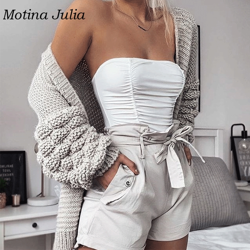 white strapless romper shorts