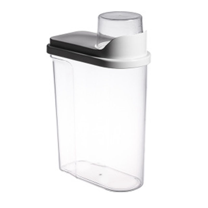 

Storage Bottles Plastic Clear Dry Container with Pour Lids Kitchen Durable Cereal Dispenser Storage Jars