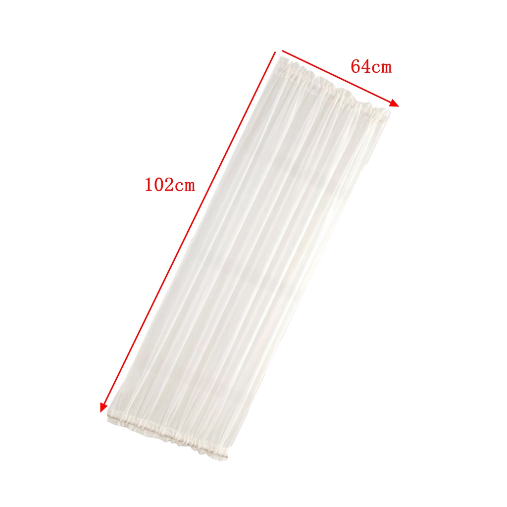 

2pack breathable white 64x102cm french door curtains blackout patio/glass curtain panel