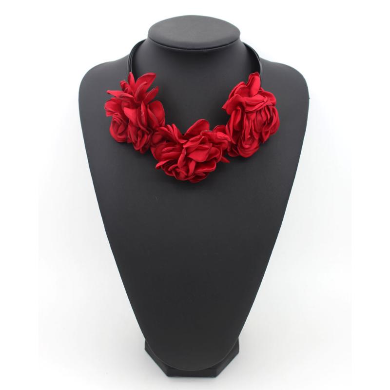 

Large cloth flower exaggerated item fashion female gift Necklace