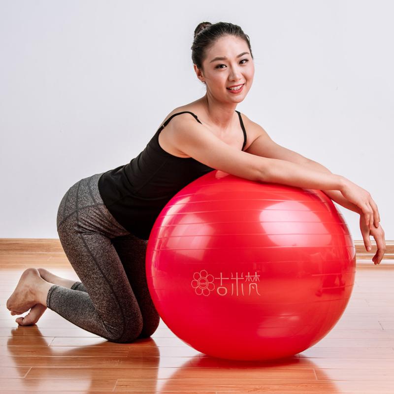 

Yoga Balls Sports Bola Pilates Fitness Gym Fitball Exercise Workout Massage Ball 55cm 65cm, Red