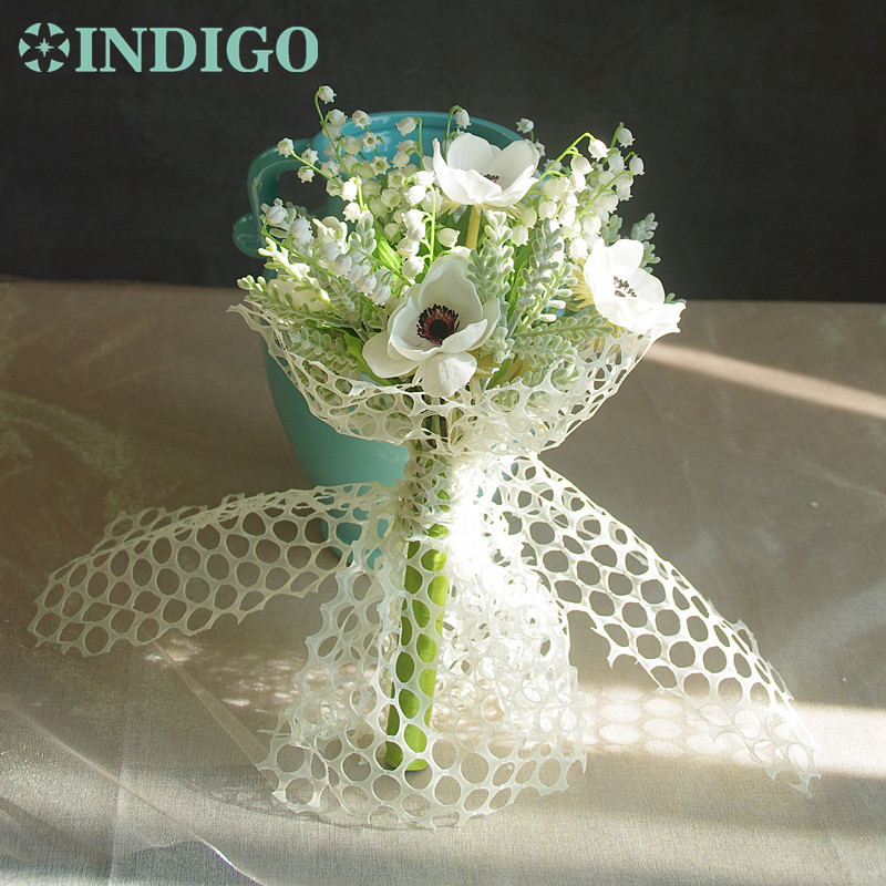 

INDIGO - White Convallaria +Anemone Bouquet Wedding Bride Flower Orchid Lily of the Valley Holding Flower INS Photo Blackground, 1 bouquet