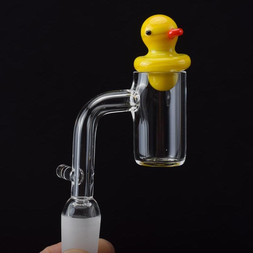 

New Style Quartz Enail Banger With Duck UFO Carb Cap 10mm 14mm 18mm Male Female Joint Quartz Banger Nail Suitfor Coil Heater