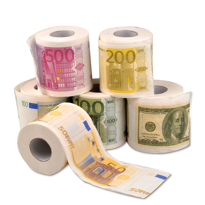 

Floral Money Prints Toilet Paper Roll Tissue