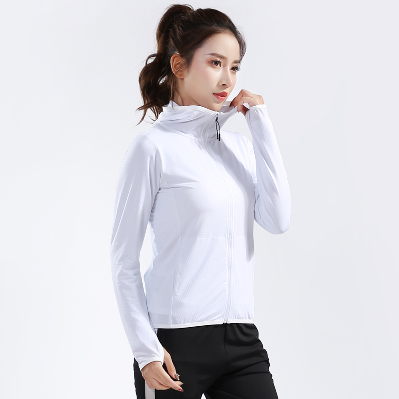

Quick Dry Women Running Jacket Gym Yoga Sport Hoodies Fitness Long Sleeve Zipper Hooded Jacket Workout Ladies Training Clothing, Black