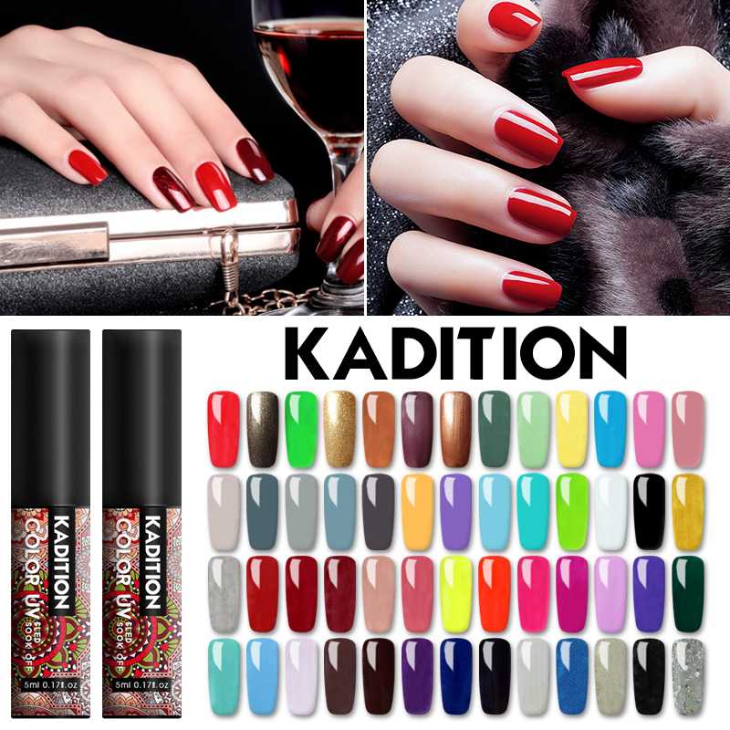 

KADITION Nail Gel Polish Soakable Gel Lacquer UV Nail Art Nude Neon Led Paint Glaze Manicure Polish Lucky, Fs001