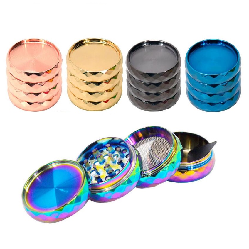 

Diameter 43mm Smoke Grinder Zinc Alloy 4 Layers Parts Herb Grinder Tobacco Grinders Smoking Accessories Crusher With teeth