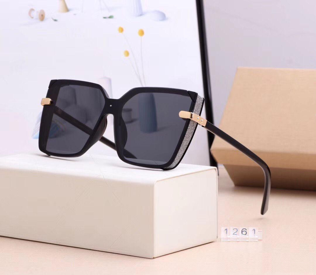 

2020 Designer Sunglasses Luxury Sunglasses Designer Glass for Womens Fashion Adumbral Glasses UV400 Model 1261 5 Color High Quality with Box