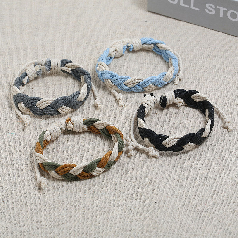 

Simple Trendy Handmade Men ethnic style Charm Bracelets Braided Rope Lovers Bracelets Jewelry Gift Free Shipping