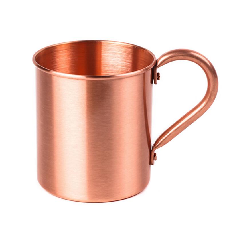 

1pcs Copper Mug Creative Coppery Handcrafted Durable Moscow Mule Mugs Coffee Mug for Bar Drinkwares Party Kitchen, As pic