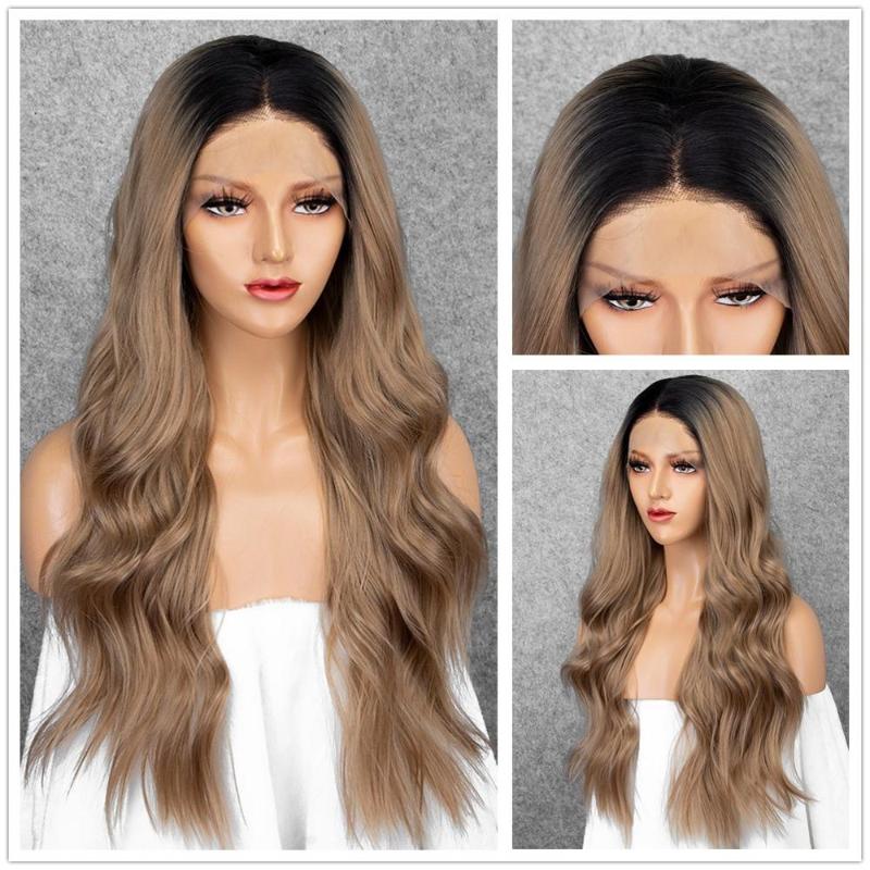 

Scheherezade Ombre Purple Wig Long Wavy Cosplay Wigs Synthetic Lace Front Wigs For Black Women High Temperature Fiber, C0404