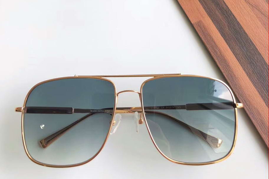 

JUDE FT0669 Metal Gold Square Sunglasses Men Driving Sun Glasses Designer Sunglasses Shades New with Box, White;black