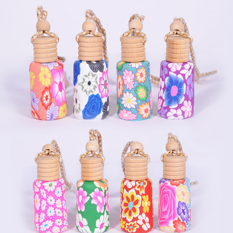 

Hanging Rope Polymer Clay Empty Bottles 15ML Essential Oil Perfume Car Decoration Mix Colors Car Diffuser Bottles